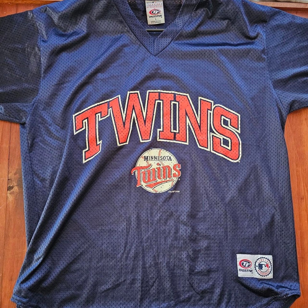 Truefan MLB Authentic Minnesota Twins 1990s mesh home jersey XL